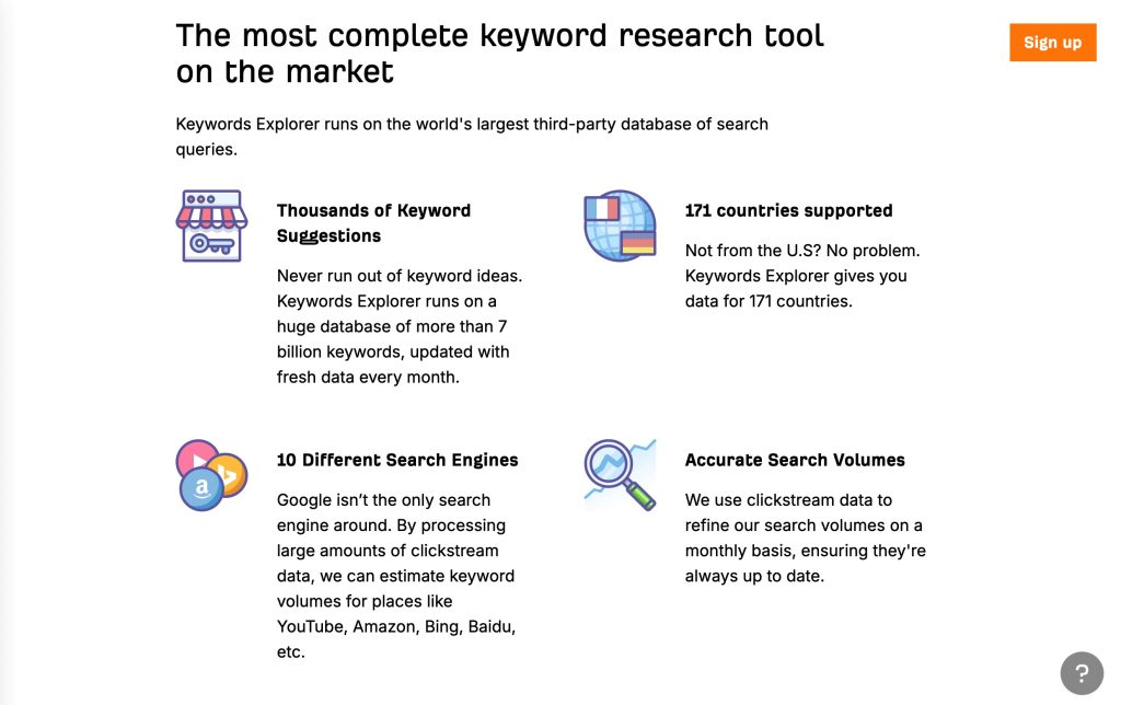 this image shows Ahrefs keyword research tool
